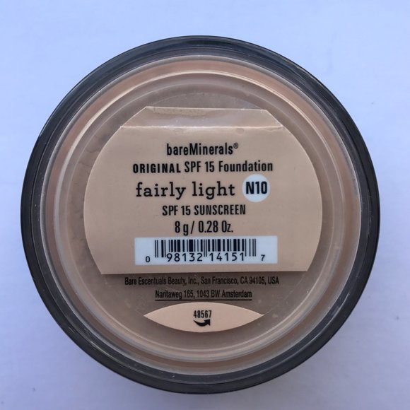#NWT bareMinerals SPF15 Original Foundation Fairly Light N10 8g/0.28oz - Picture 1 of 2